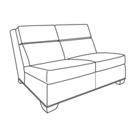 Leatherstone Motion Compatible Armless Love Seat
