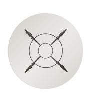 Details 48" Round 1/2" Tempered Glass Top with Ogee Edge