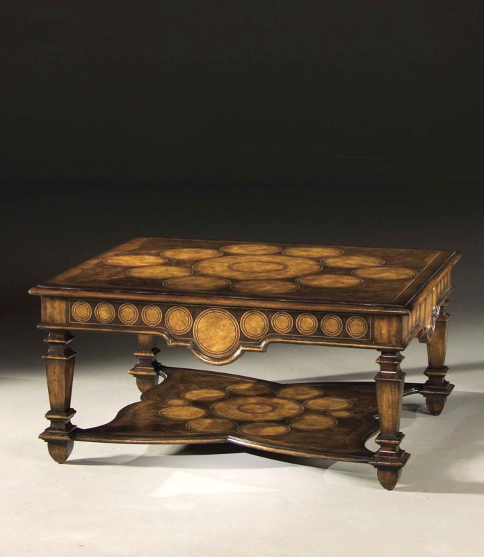 WEDDING RING COCKTAIL TABLE MN5003 Alder solids and Mixed marquetry 