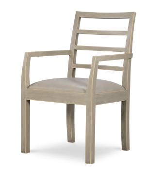 Dara Arm Chair - Modern French Grey & Taupe