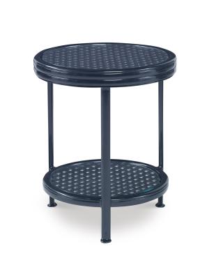 Augustine Metal Occasional Table w/Tempered Glass