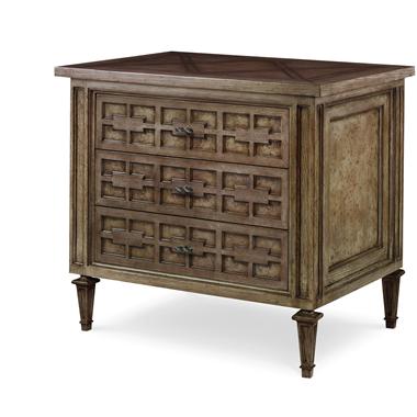 Casa Bella Three Drawer Nightstand - Sierra