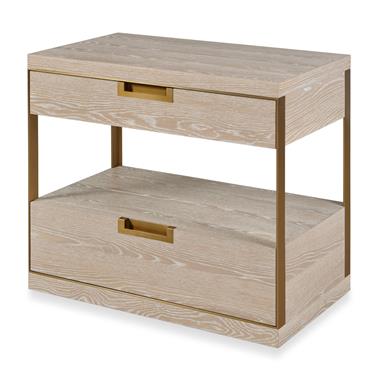 Cadence Two Drawer Nightstand - Sand Cerused
