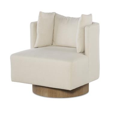 Riposo Swivel Chair - Oak Base