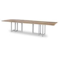 108" GUAN.SLAB DINING TBL-POLISHED NICKEL BASE