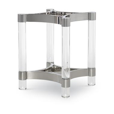 Details Acrylic & Metal Dining Table Base For Glass Top