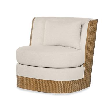 Canna Swivel Lounge Chair - Aged Rattan/Triza