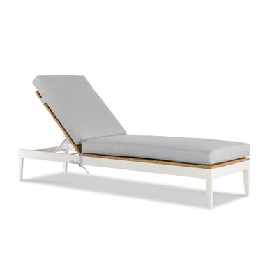 Ronan Poolside Aluminum/Teak Chaise