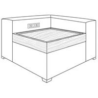 Leatherstone Corner Table Ottoman - Oak