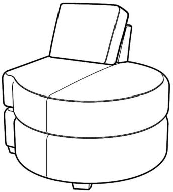 Leatherstone Configurable RAF Armless Round Chaise