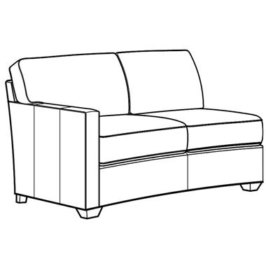 Leatherstone Configurable LAF Curved Love Seat