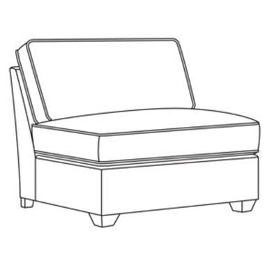 Cornerstone Armless Chair N Half