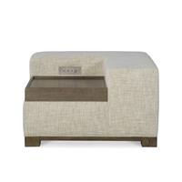 Cornerstone Corner Table Ottoman - Oak