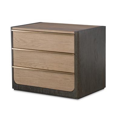 Lola Three Drawer Large Nightstand