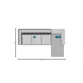 Chesterfield Sectional LTD7701 - 38" Depth