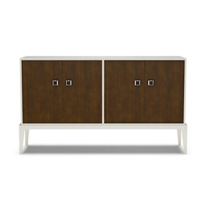Details Four Door Tall Credenza with Tray Drawers
