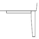 Metal Leg Hammered Silver