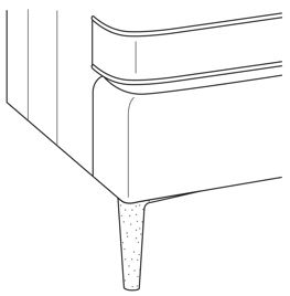 Antique Brass Textured Leg