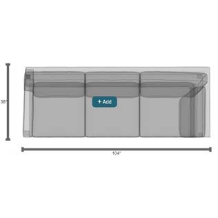 Leatherstone Sectional LR-7600 38" Depth