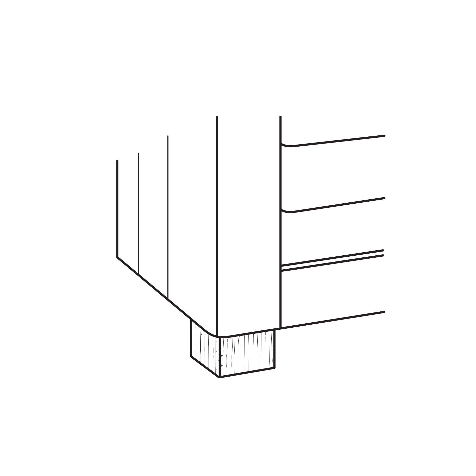 Uph w/ Border Tall Oak Square Foot