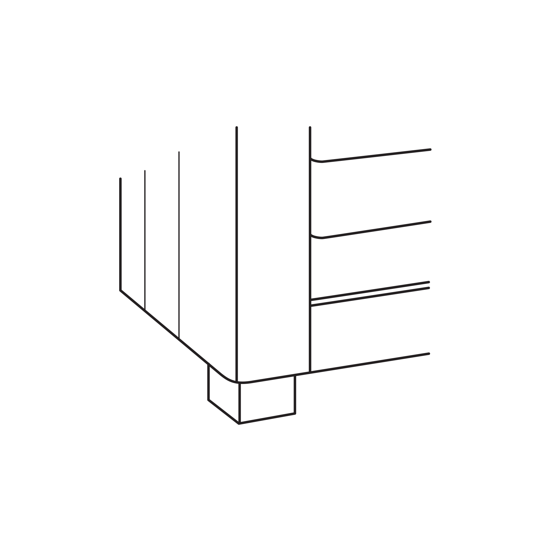 Uph w/ Border Tall Square Foot