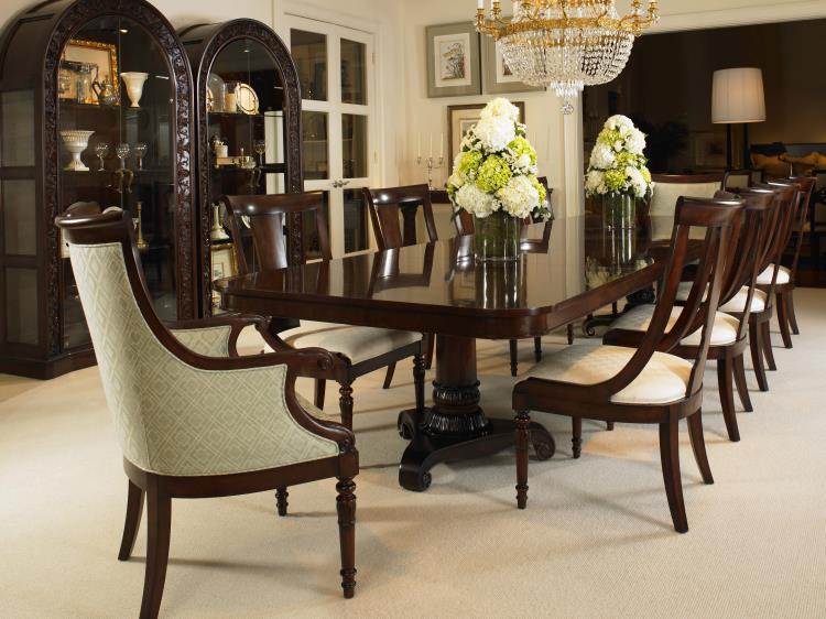 30h-303 - wellington court double ped dining table