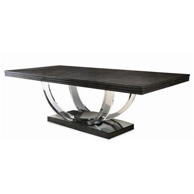 Omni Large Rectangular Dining Table w/Acrylic Legs (Cluster Maple)