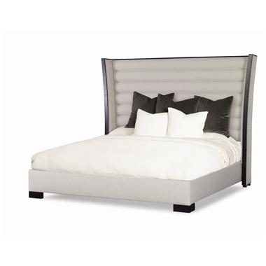 MESA CRESCENT  BED WITH CHANNEL UPH HEADBOARD<br>- KING SIZE 6/6 