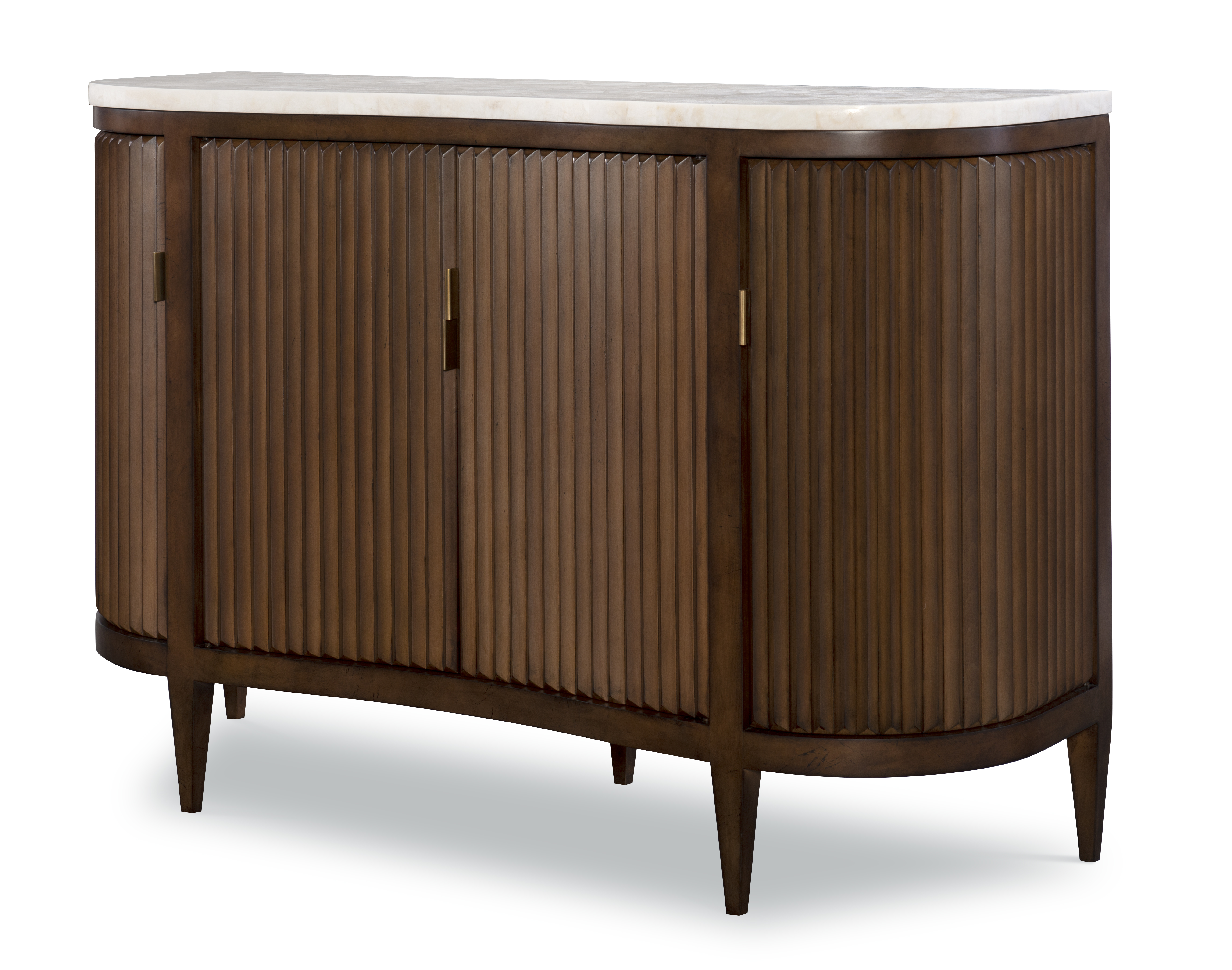 fleur＊Sale アンティークPT ハーフラウンド　ホールキャビネット 719-704M - Artefact Facets Cabinet With Stone Top