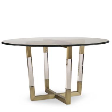 Details Metal/Acrylic Dining Table Base For Glass Top