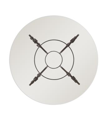 Details 48" Round 1/2" Tempered Glass Top with Ogee Edge