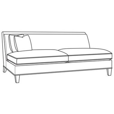 Jadot Armless Love Seat