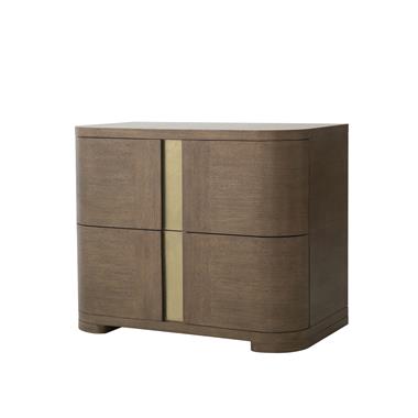 Carino Two Drawer Nightstand - Cocoa