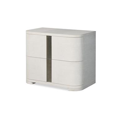 Carino Two Drawer Nightstand - Frost