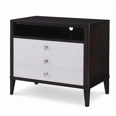 Aria Three Drawer Nightstand - Brownstone/Oxford White
