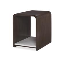 Aria Chairside Table - Brownstone/Oxford White
