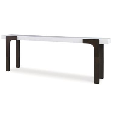 Aria Console Table - Brownstone/Oxford White