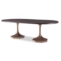 BLAKE GOLD PEDESTAL 119" DINING TABLE