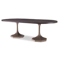 BLAKE SILVER PEDESTAL 96" DINING TABLE
