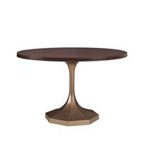MOLLY GOLD PEDESTAL 48" ROUND DINING TABLE