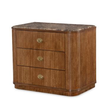 Maxwell Three Drawer Nightstand - Clove