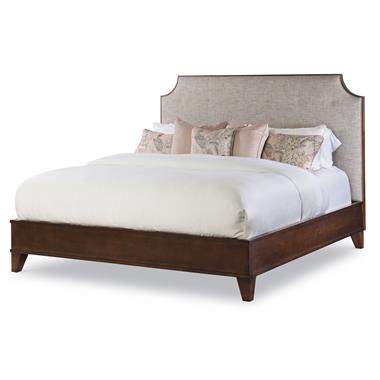Details Burbank Wood Trim Uph Bed - Queen 5/0