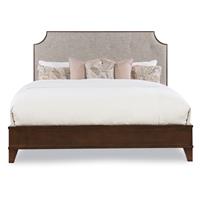 Details Burbank Wood Trim Uph Bed - King 6/6