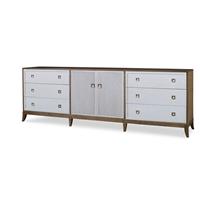 Details I Six Drawer - Two Door Low Credenza