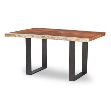 72" Guan Slab Desk - Oiled Bronze Strap Base