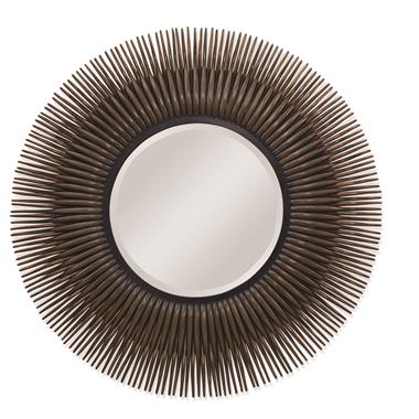 Rattan Burst Mirror