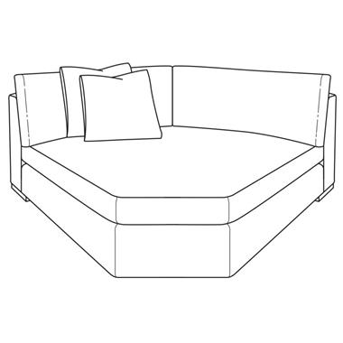 Great Room Outdoor Clipped Corner Chair