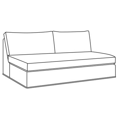 Cannon Armless Love Seat