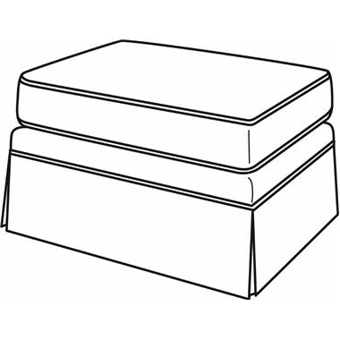 Del Mar Skirted Ottoman