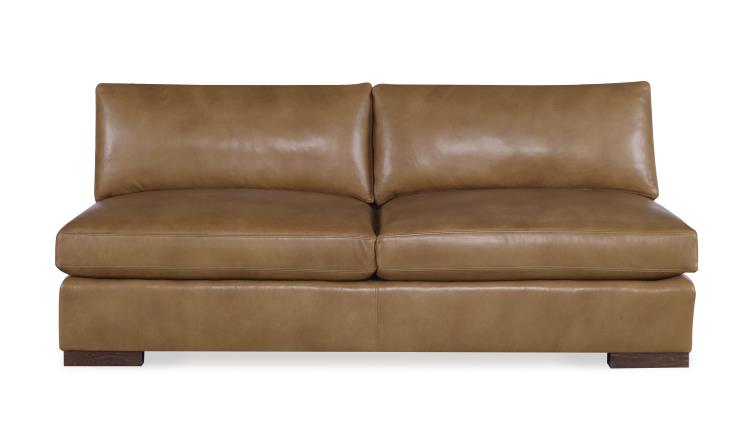 Armless clearance leather sofa